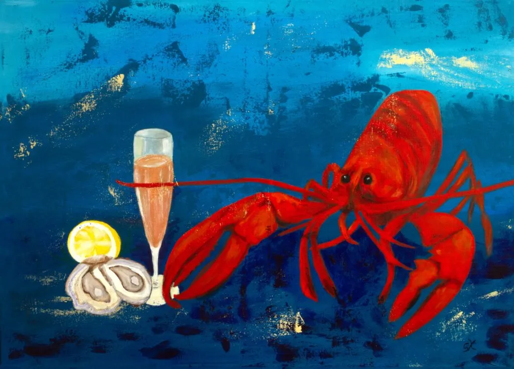 Herr Lobster lädt ein, Acryl
