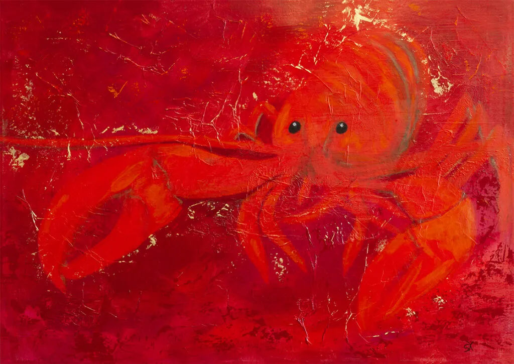 Lobster, Acryl Mischtechnik