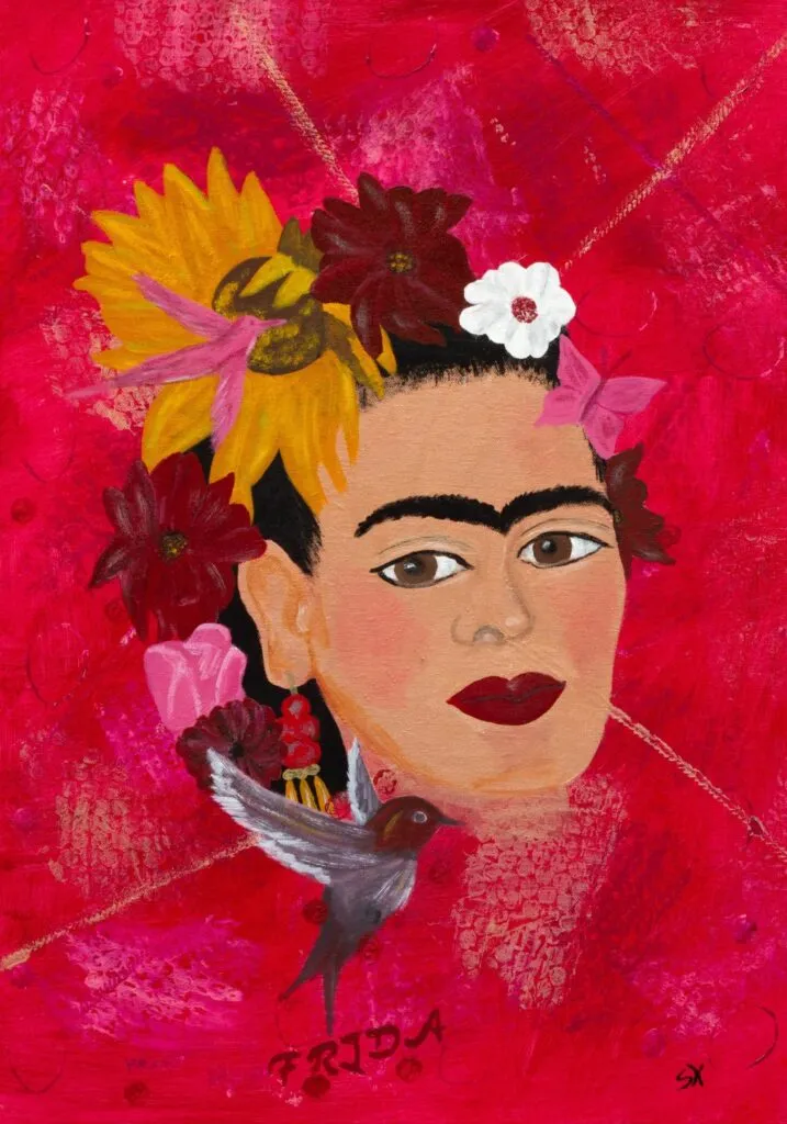Viva la Frida, Acryl Mischtechnik