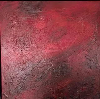 Was bleibt, Mixed Media auf Leinwand mit Sumpfkalk und Ölpastellkreiden